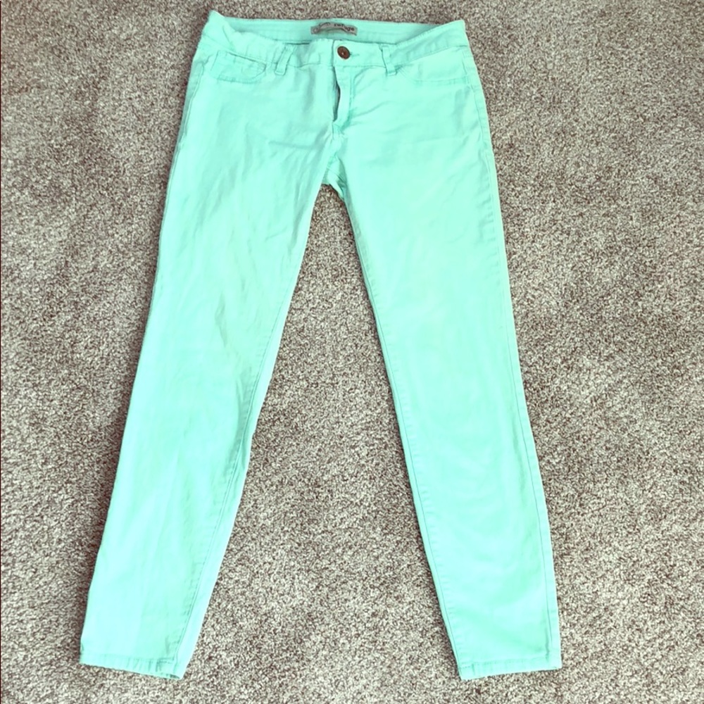 Mint green jeans